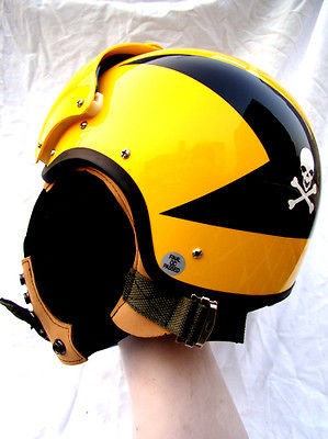 US YELLOW SKELETON Air Jet Helicopter & Pilot Fighter HELMET