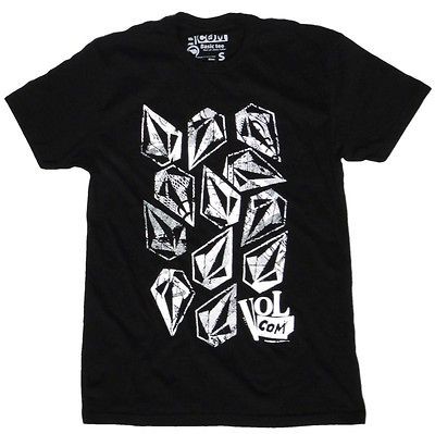 NEW (904)  VOLCOM MONEY STONE LOGO MENS  BLACK TEE T SHIRT NEW 