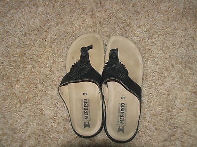 mephisto black sandals 40