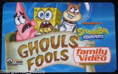   VIDEO CANADA SPONGEBOB GHOULS FOOLS HALLOWEEN GIFT CARD NO VALUE NEW