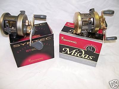 browning midas 6l syntec st200l lefthanded reels 2 pk time on