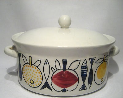   RORSTRAND POMONA PATTERN CASSEROLE MARIANNE WESTMAN SWEDEN MID CENTURY