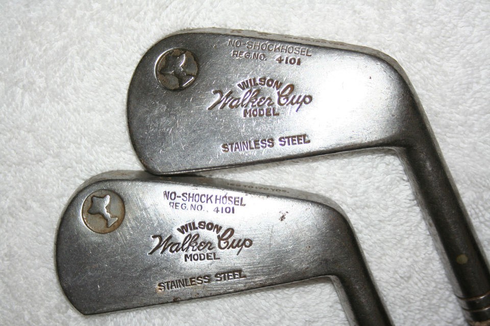 VINTAGE WILSON WALKER CUP MODEL 3 IRON & 5 IRON REG. # 4101