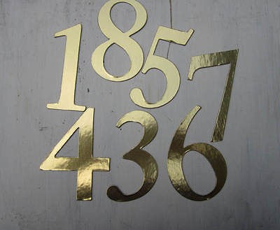 Gold Foil Chipboard Numbers Table Numbers Wedding Tables Scrapbooking