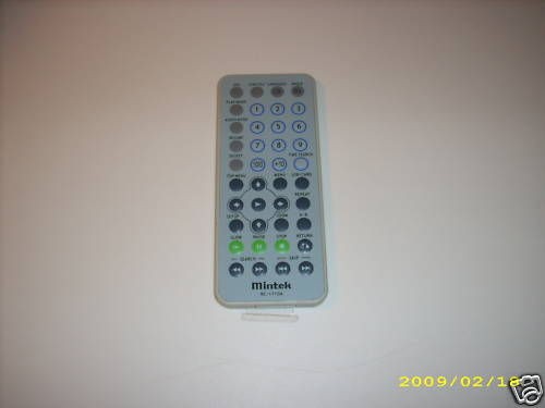 mintek rc 1710a portable dvd player remote control time left