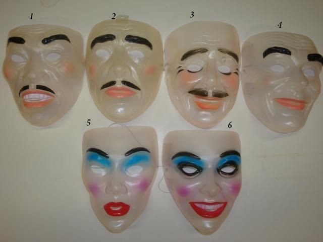 mask transparent clear face adult costume accessory new