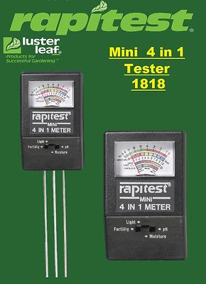   SOIL LAWN FLOWER GARDEN PLANT TEST TESTER pH NPK LIGHT MOISTURE METER