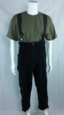 Pair US Army ECWCS GEN III Layer 3 Peckham Fleece Overalls Med Black