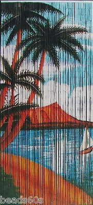   Bamboo Beaded Beads Curtain Bead Door Divider beach/PALM/MOUNTAIN VIEW