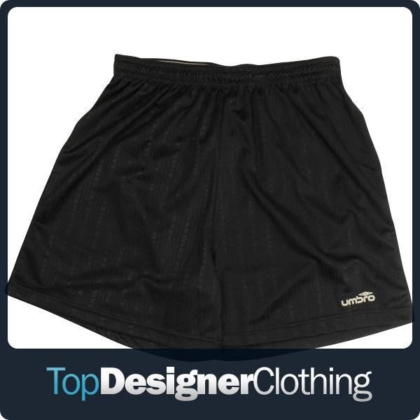 Mens Umbro Tennis Football Golf Shorts Sports Running Fitness Black 