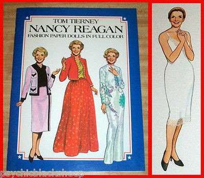   USA American 1st Lady NANCY REAGAN Uncut PAPER DOLLS Tom Tierney