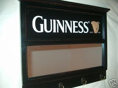 official guinness mirror hat coat rack bar pub sign new