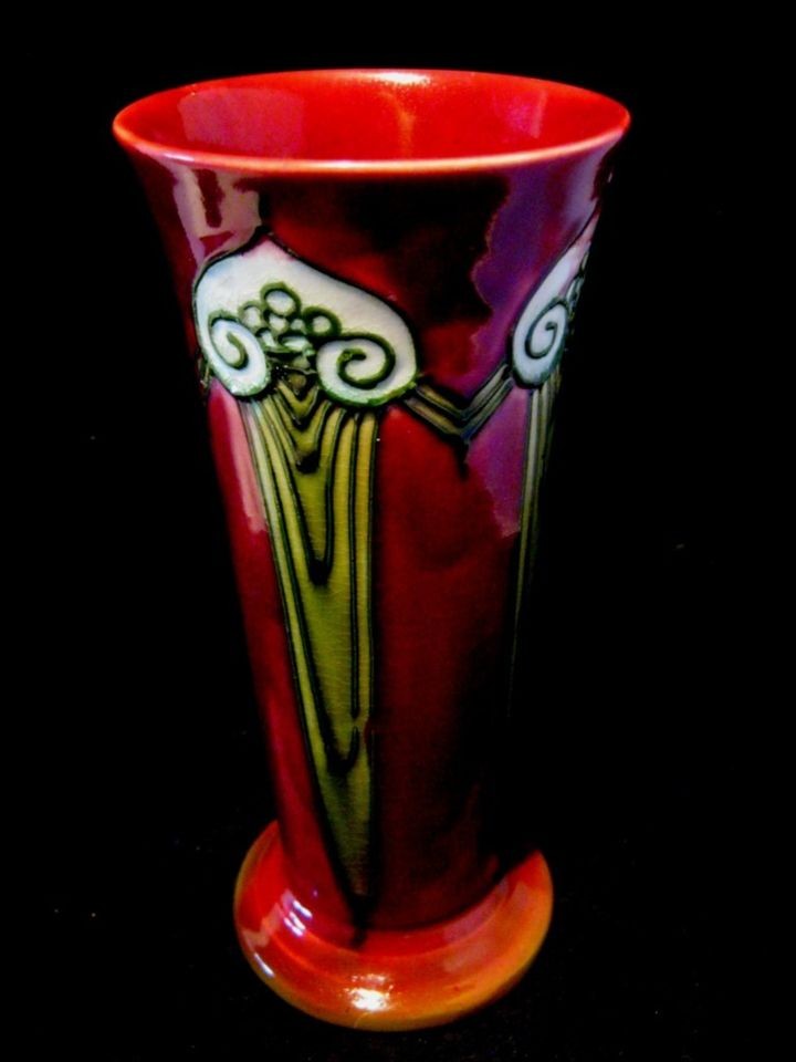 superb trumpet minton secessionist vase no 1 c1900 time left