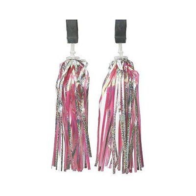 NEW Pyramid Laser Bicycle Streamers, Pink/Silver 