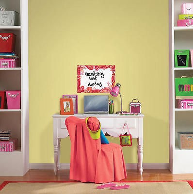 Paisley Please Pink and Red Dry Erase Board Removable Wall Decal 