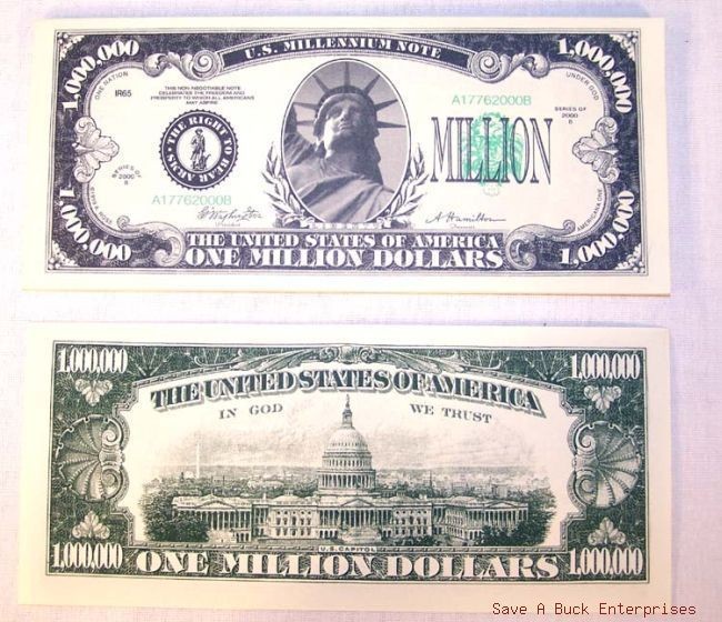 wholesale lot of 200 million dollar novelty bills time left