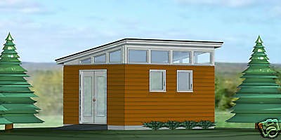 shed plans blueprints 12 ft x 16 ft modern w