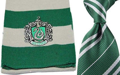 new harry potter slytherin wool scarf tie 2pcs set costume