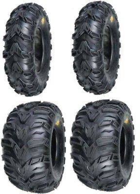  2 FRONT 25 8 12 & 2 REAR 25 10 12 ATV MUD REBEL TIRES utv 