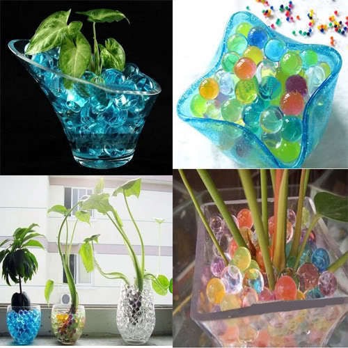 10 Bag Water Aqua Crystal Soil Bio Gel Ball Beads Wedding Vase 