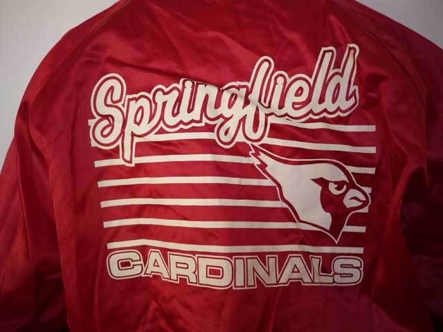 Vintage 70s SPRINGFIELD VIRGINIA CARDINALS Shiny Red Nylon BASEBALL 