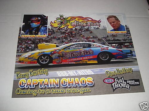 dave northrop 2009 nitro fish racing nhra 8 x10 handout