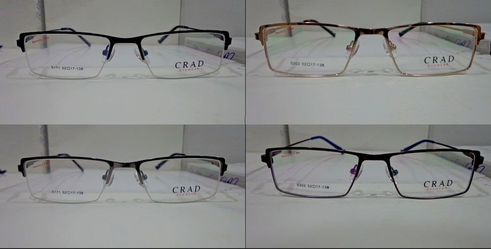 Titanium CRAD Memory Full & Half Rimless Frames Anti Glare Lens 