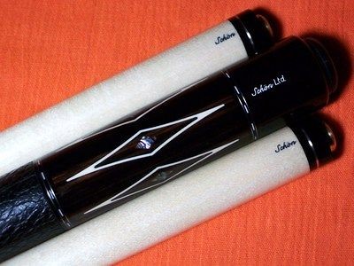 Schon Custom Rare Inlayed Pool Cue LTD 1704 Two Shafts Leather Brand 