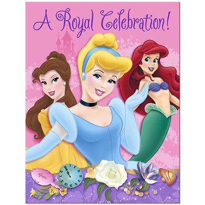 DISNEY PRINCESS PRINCESSES INVITATIONS INVITES party supplies favors