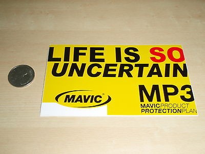 New Vintage Mavic Protection Plan Wheels Sticker like Ksyrium 