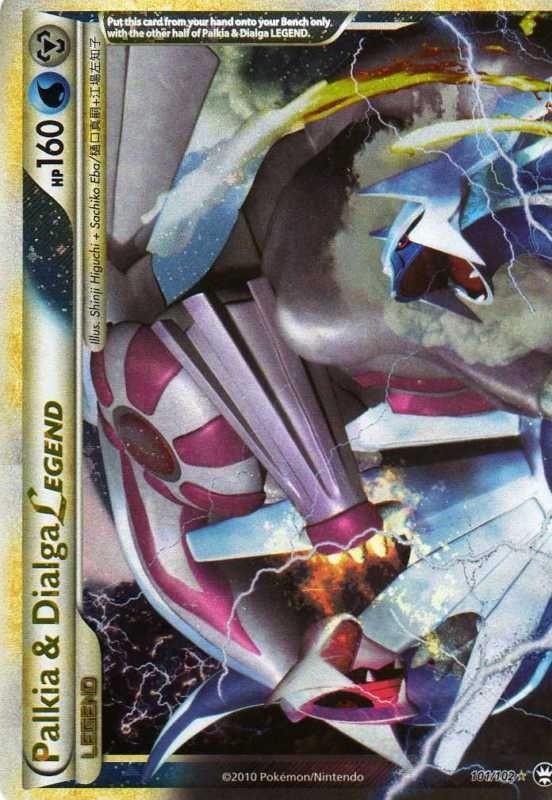 PALKIA & DIALGA LEGEND #101/102 HS TRIUMPHANT Pokemon TOP Card HOLO 