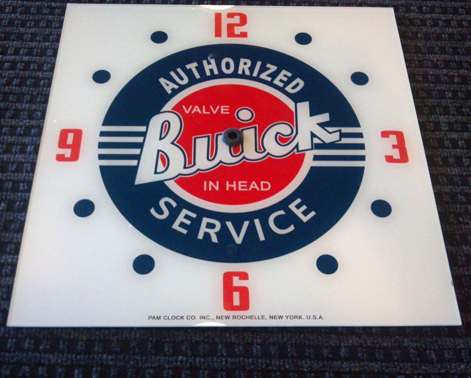 NEW* 15 BUICK SERVICE SQUARE GLASS replacement FACE FOR PAM CLOCKS on