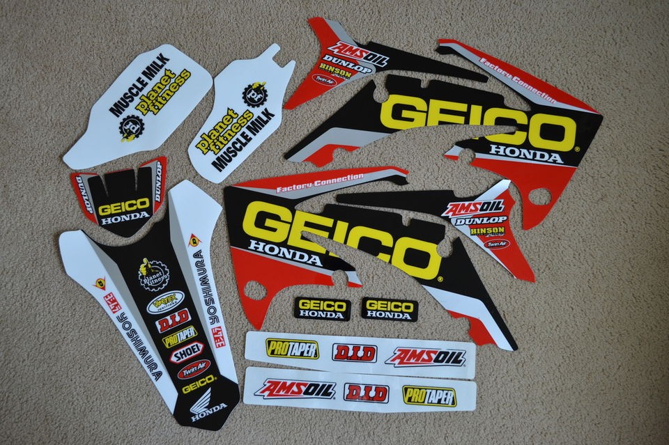 FACTORY CONNECTION GEICO TEAM GRAPHICS HONDA CRF450R CRF450 2009 2010 