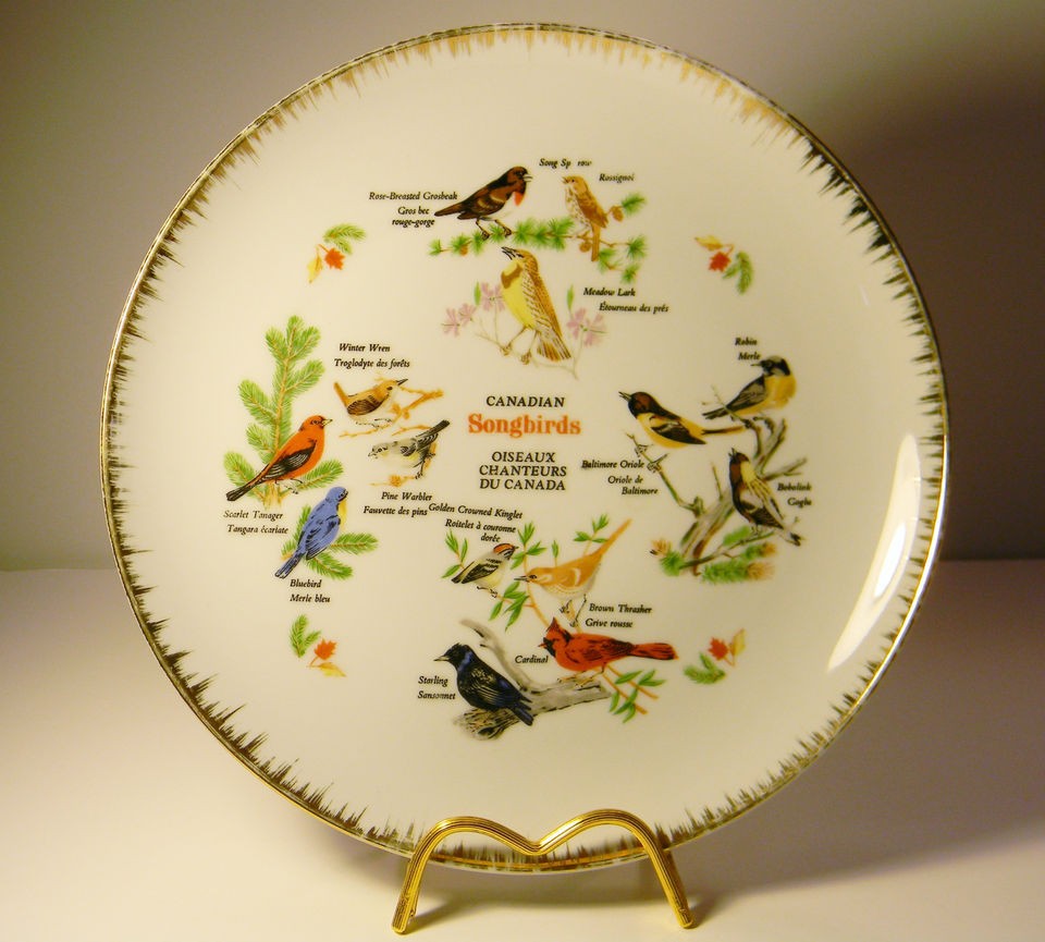 Vintage Souvenir Collector Plate Canadian Songbirds Giftcraft Japan 