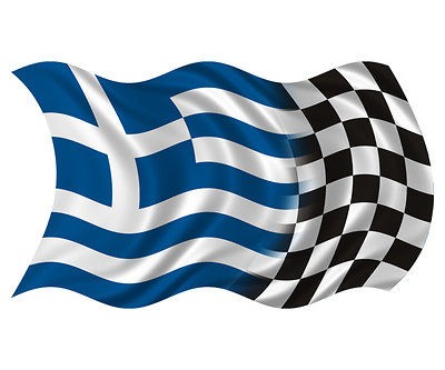 Greece Racing Flag Greek Wall Art Decor Race Car Vinyl Bumper Sticker 