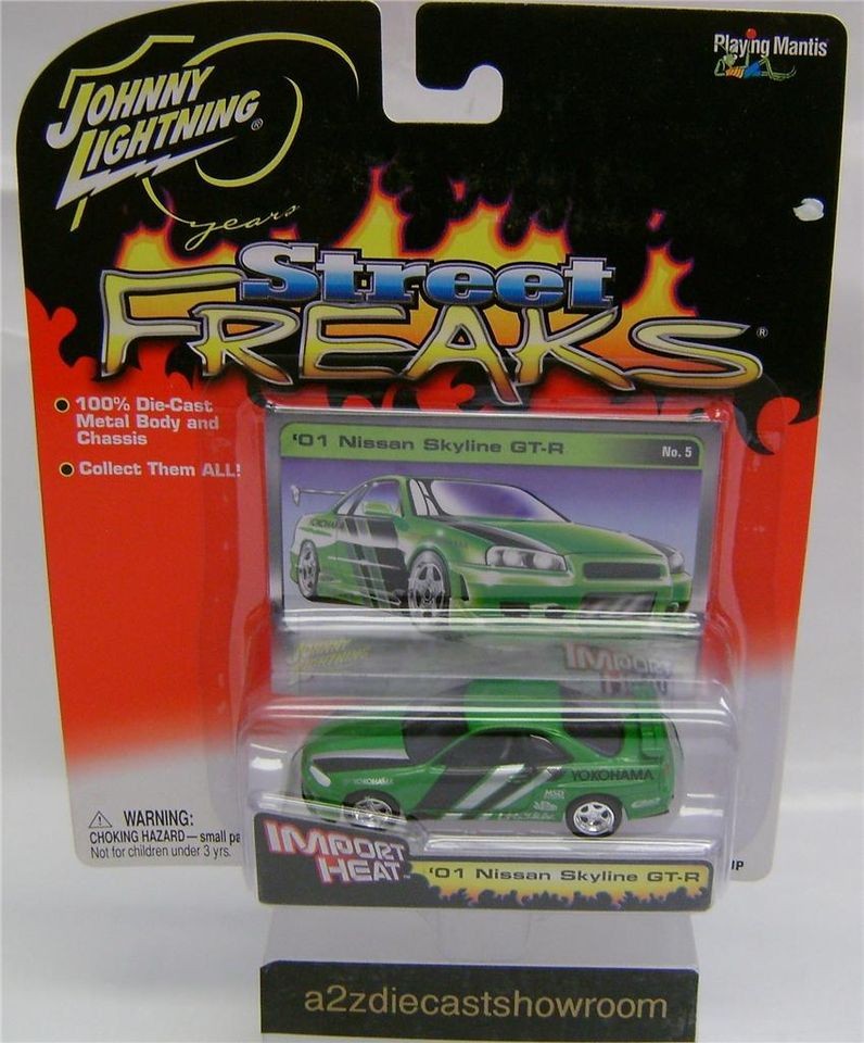 2001 NISSAN SKYLINE GT R STREET FREAKS IMPORT HEAT JOHNNY LIGHTNING 