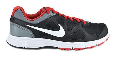 NIKE REVOLUTION BLACK/WHITE/RE​D/GREY MENS RUNNING SNEAKERS SHOES 