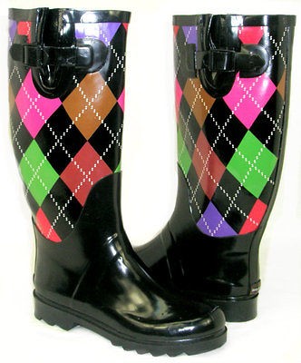    Flat GALOSHES WELLIES RUBBER RAIN Boot Riding Hunter Style ALL SIZE