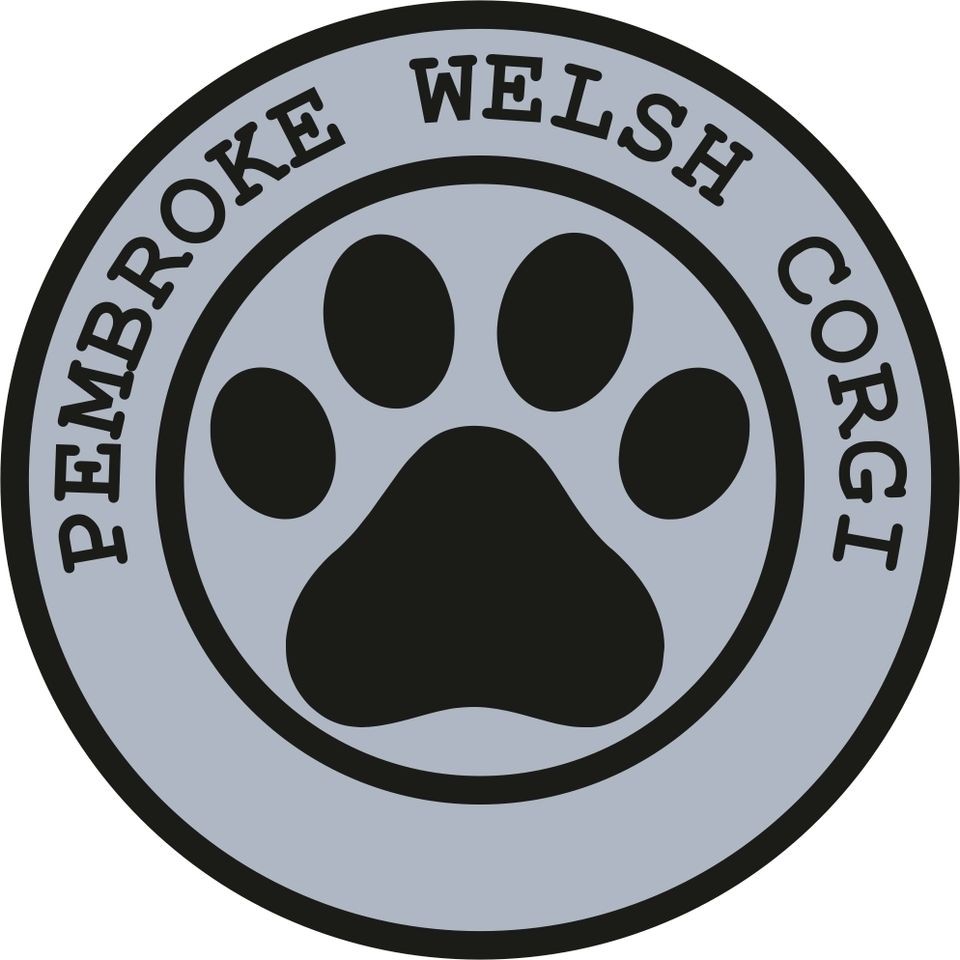 1x PEMBROKE WELSH CORGI PAW PRINT SEAL TRACK FUNNY STICKER DOG PET 