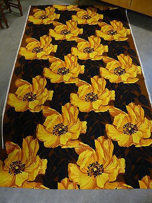 Tampella Finland Tulipa Vintage Floral Fabric 70s Original