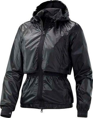   McCartney Black Jog Run Exercise Performance Outdoor Jacket w Hood