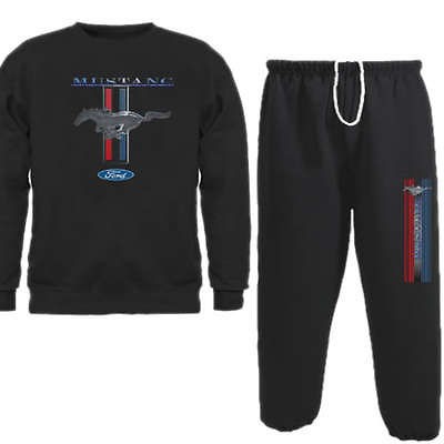 Crewneck Sweatsuit Sweatshirt Sweatpants Ford Mustang sweat outfit 