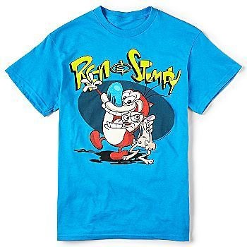 ren and stimpy turquoise logo t shirt new more options