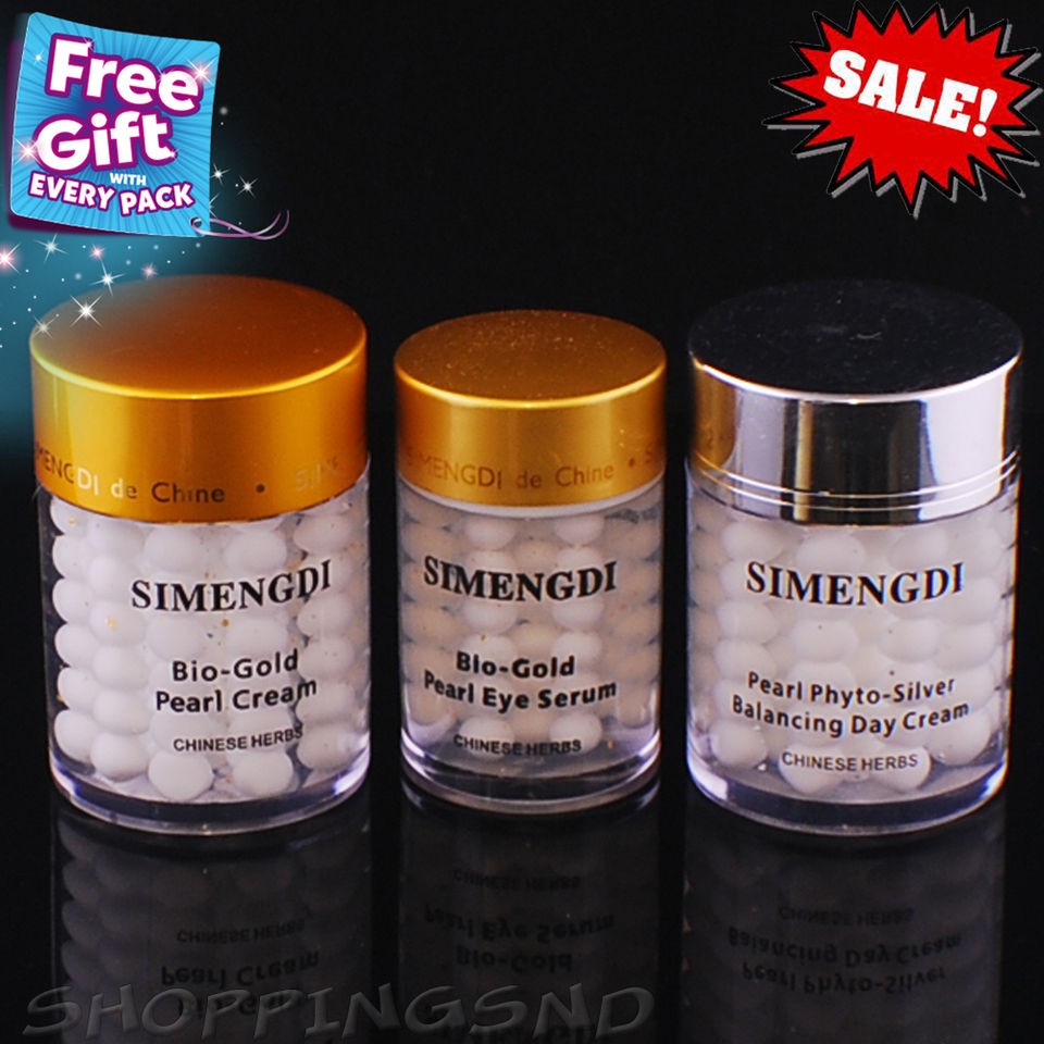 New 3 PCS Simengdi Phyto Silver + Bio Gold + Eye Serum Pearl Cream 