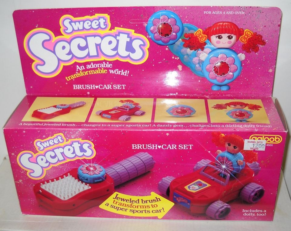 2960 nib vintage galoob sweet secrets doll brush car set