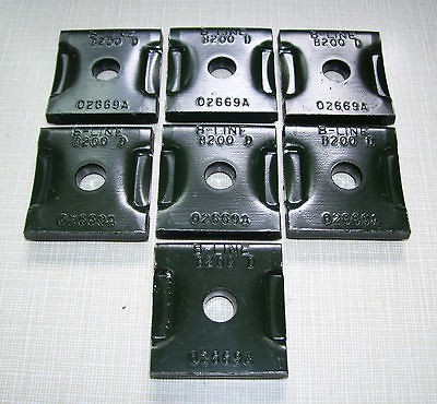 LOT OF 7 NEW B LINE B200 D 02669A SQUARE WASHER 3/8 HOLE B200D