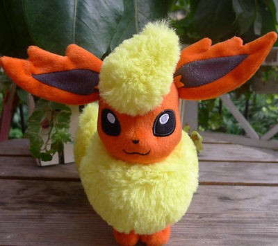 Newest POKEMON #136 Flareon Plush Doll Toy Figure Collectible Free 