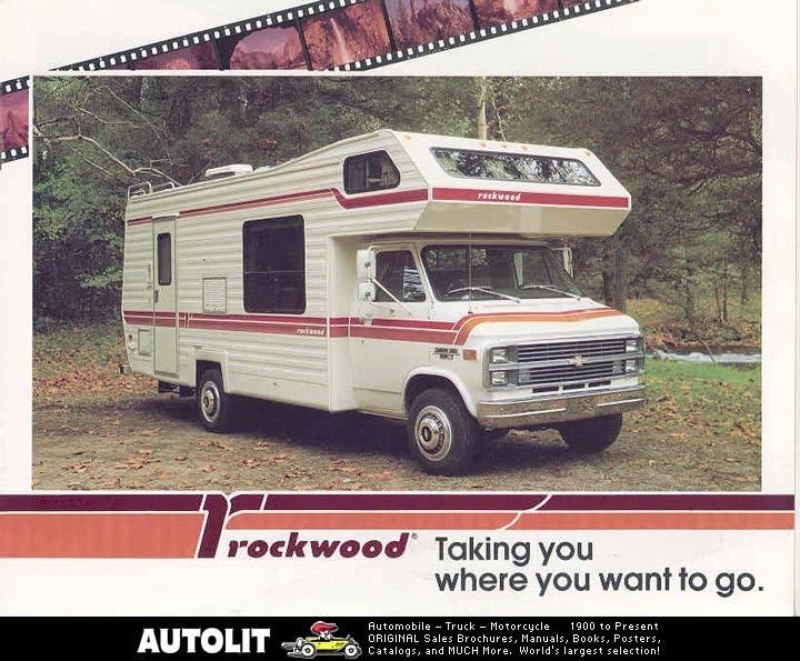 1983 chevrolet ford rockwood motorhome rv brochure 