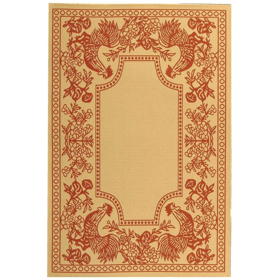 safavieh courtyard red natural indoor outdoor rug more options option