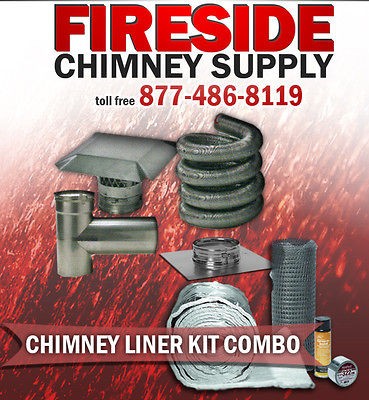 25 Flexible Chimney Liner Tee Kit w/ Insulation